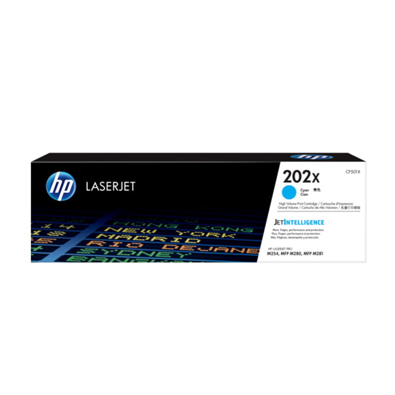 Toner HP 202X Cian Original CF501X Laserjet Pro m281fdw m254dw m254dn El Mejor Precio