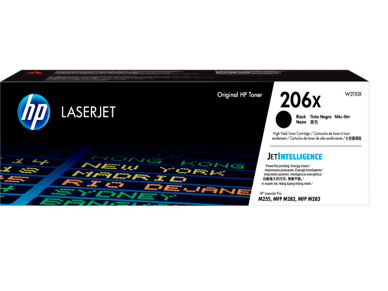 Toner HP 206X Negro Original, W2110X, toner HP Color LaserJet pro m283fdw m255dw