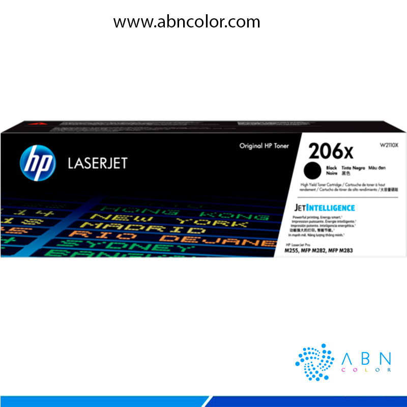 Toner HP 206X Negro Original, W2110X, toner HP Color LaserJet pro m283fdw m255dw