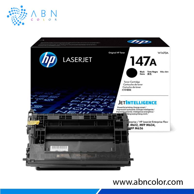 Tóner HP 147A W1470A original negro, compatible con impresoras HP LaserJet Enterprise M611, M612, M635 y M636, con un rendimiento de 10,500 páginas.