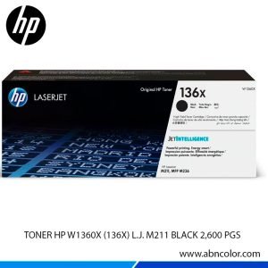 Tóner HP 136X Negro W1360X Para M211dw, M234dw, M209dw y MFP M234dwe