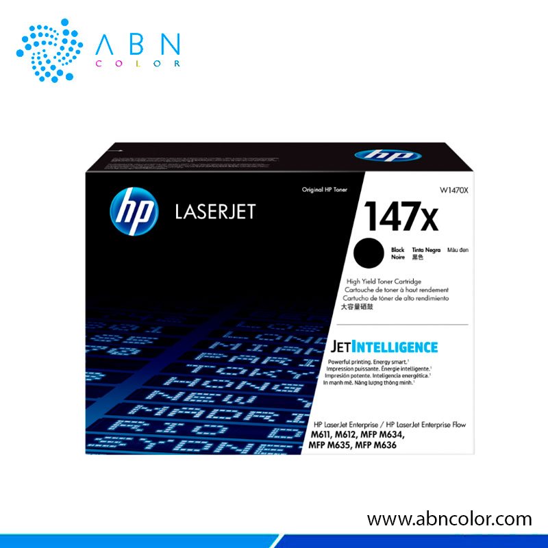 Toner HP 147X Negro W1470X Original para M634z, M635h, M610dn y M634h
