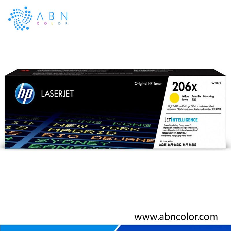 Toner HP 206X Amarillo W2112X Para M283fdw, M255dw, M282nw