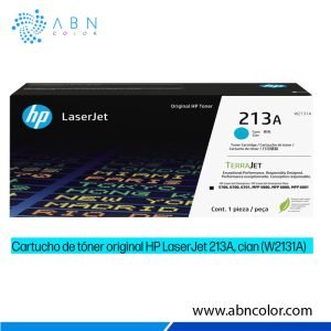 Toner HP 213A Cyan W2131A Original para 5800dn, 5700dn, 6700dn y 6800dn
