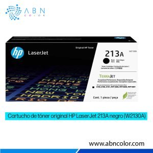 Toner HP 213A Negro W2130A Original para 5800dn, 5700dn, 6700dn y 6800dn