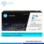 Toner HP 213X Cyan W2131X Original para 5800dn, 5700dn, 6700dn y 6800dn