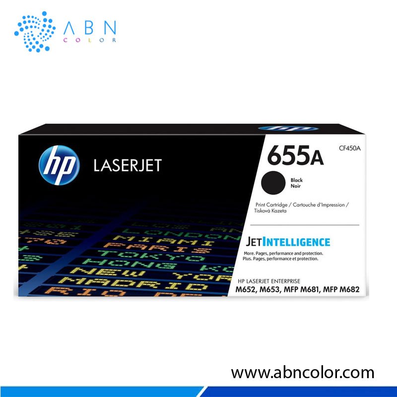 Toner HP 655A Negro CF450A para impresora M652 y M68
