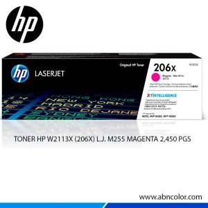 Toner HP 206X Magenta W2113X Para Impresora M283fdw, M255dw, M282
