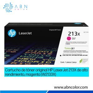 Toner HP 213X Magenta W2133X Original para 5700dn, 5800dn, 6700dn y 6800dn