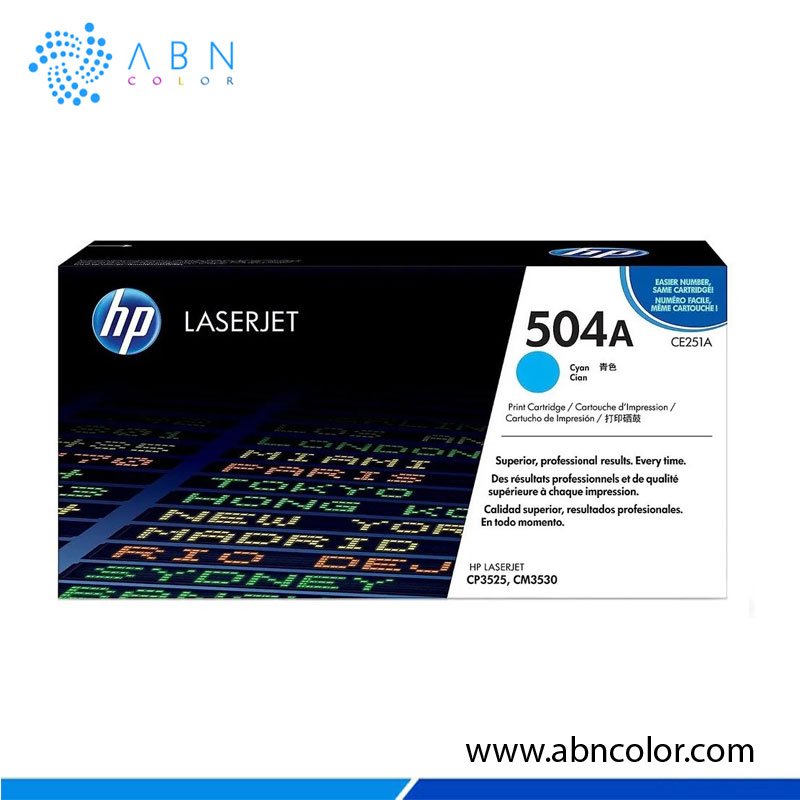 Toner HP CE251A 504A Cyan Original para Impresoras CM3530 y CP3525