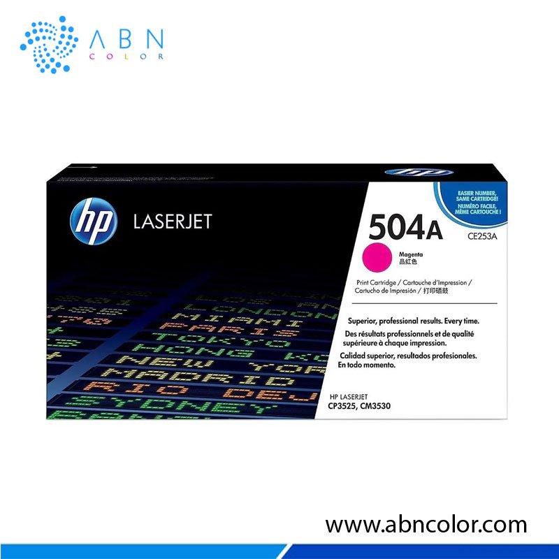 Toner HP 504A Magenta CE253A Original para Impresoras CM3530 y CP3525