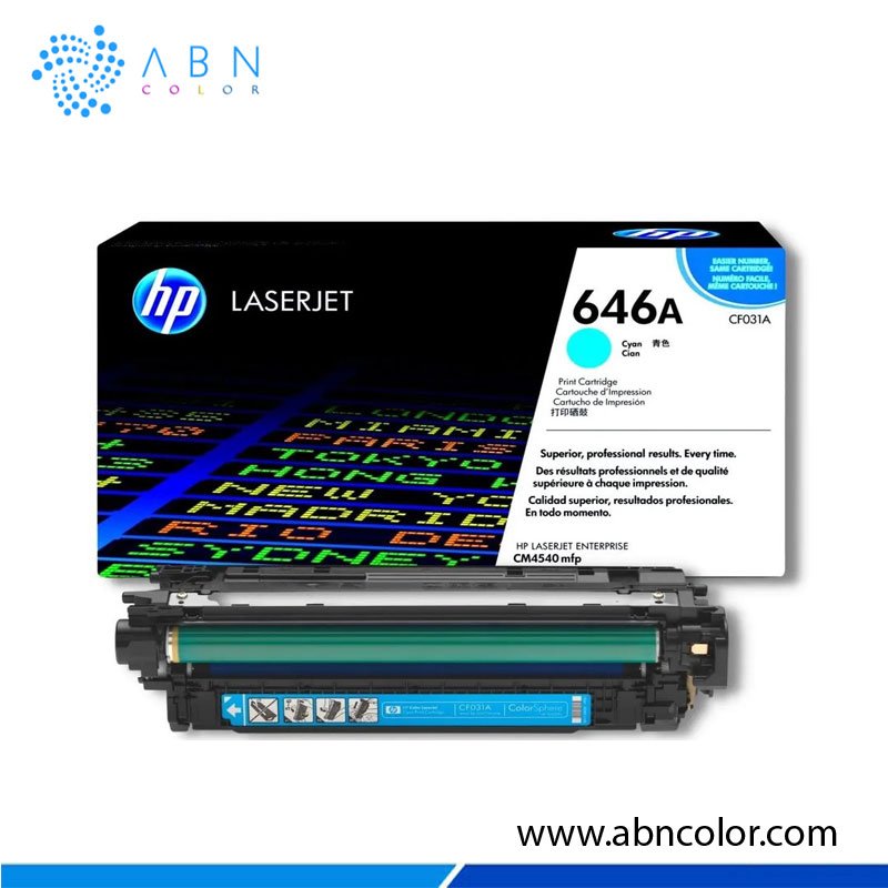 Toner HP 646A Cyan CF031A para CM4540 y CM4540F