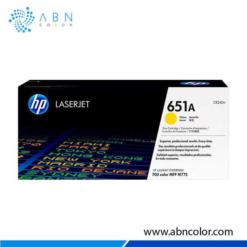 TONER-HP-651A-AMARILLO-ORIGINAL Toner HP 651A Amarillo CE342A para M775z y M775dn