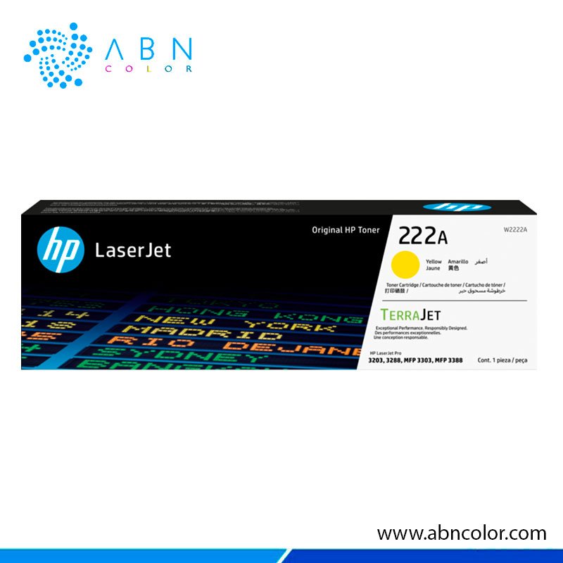 TONER-HP-222A-AMARILLO-ORIGNAL Toner HP 222A Amarillo W2222A 3288dw, 3202dn