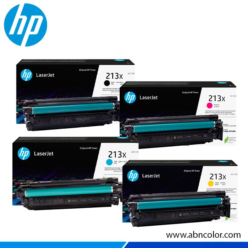 TONER-HP-213X-4-COLORES-ORIGINAL Toner HP 5700dn 5800dn 6700dn 6800dn | 213X