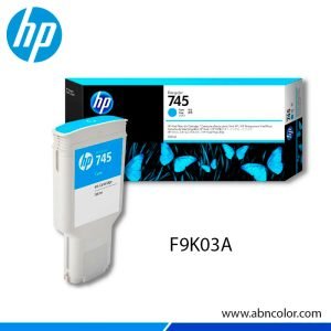 Tinta HP 745 F9K03A Cyan 300ML Z5600, Z2600