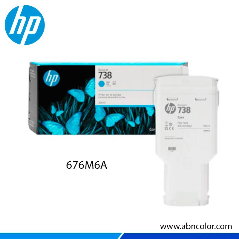 Tinta-Hp-738-Cyan-676M6A Tinta HP 738 676M6A Cyan 300ML MFP T850, T950