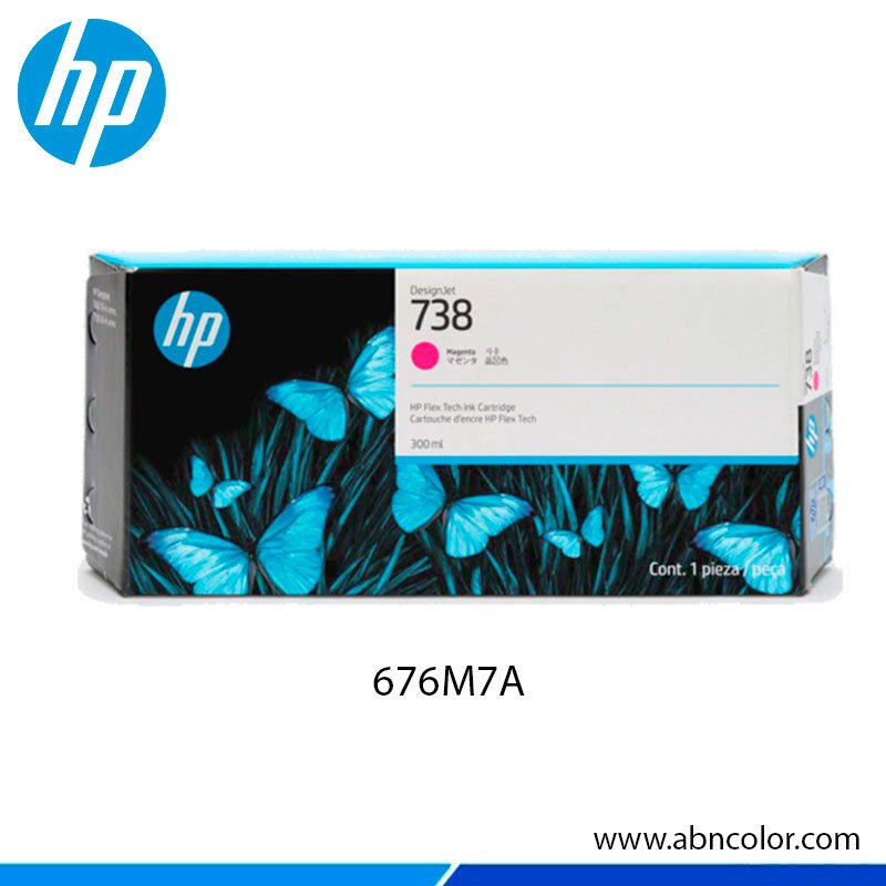 Tinta-Hp-738-Magenta-676M7A--ORIGINAL Tinta HP 738 676M7A Magenta 300ML MFP T850