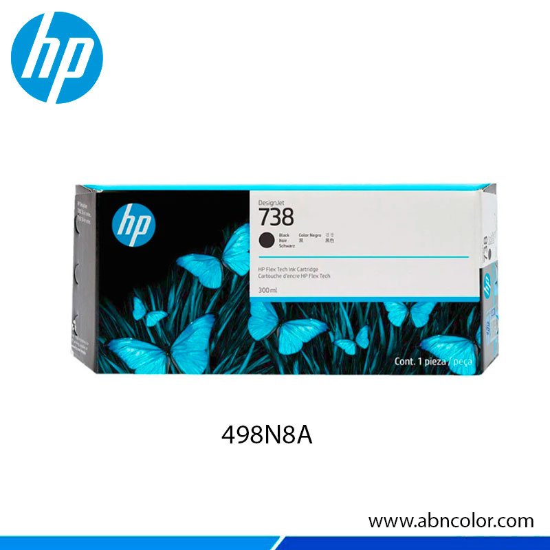 Tinta HP 738 498N8A Negro 300ML MFP T850, T950