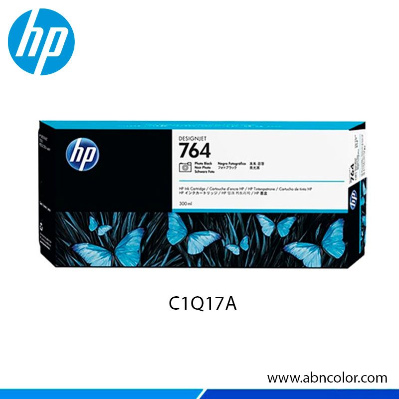 Tinta-Hp-764-C1Q17A-300Ml-Photo-Black-Designjet-T3500-ORIGINAL Tinta HP 764 C1Q17A Negro Photo MFP T3500